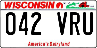 WI license plate 042VRU