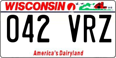 WI license plate 042VRZ