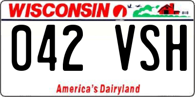 WI license plate 042VSH
