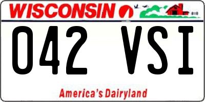 WI license plate 042VSI