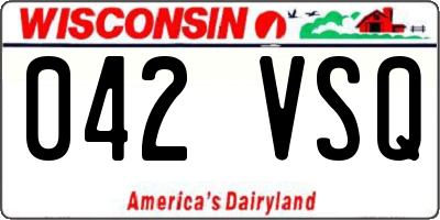 WI license plate 042VSQ