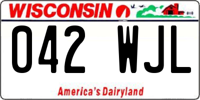 WI license plate 042WJL