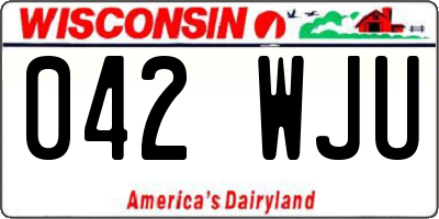 WI license plate 042WJU