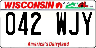 WI license plate 042WJY