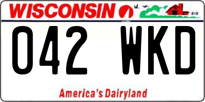 WI license plate 042WKD