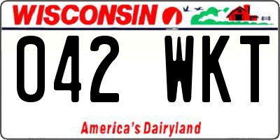 WI license plate 042WKT