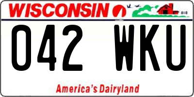 WI license plate 042WKU