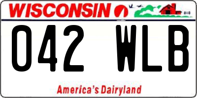 WI license plate 042WLB