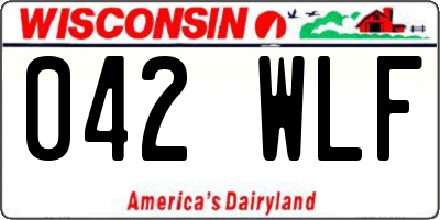 WI license plate 042WLF