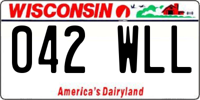 WI license plate 042WLL