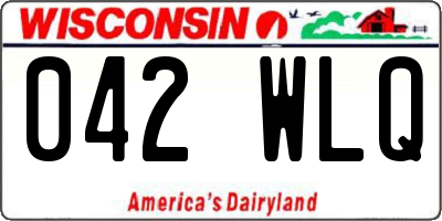 WI license plate 042WLQ