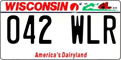 WI license plate 042WLR