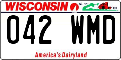 WI license plate 042WMD