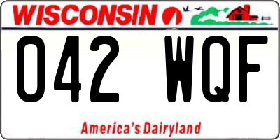 WI license plate 042WQF