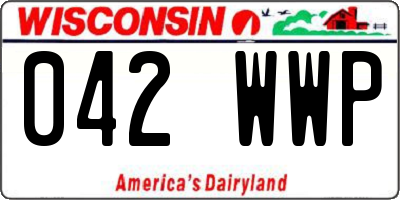WI license plate 042WWP