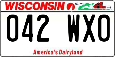 WI license plate 042WXO