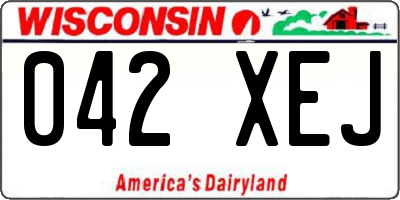 WI license plate 042XEJ