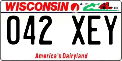 WI license plate 042XEY