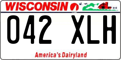 WI license plate 042XLH