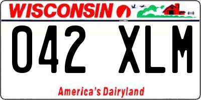 WI license plate 042XLM