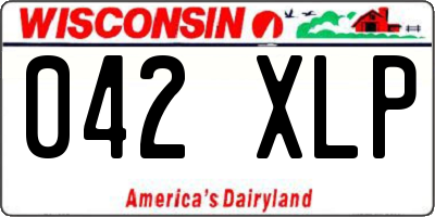 WI license plate 042XLP