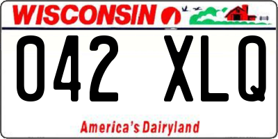 WI license plate 042XLQ