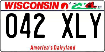WI license plate 042XLY