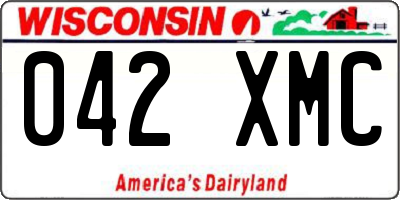 WI license plate 042XMC