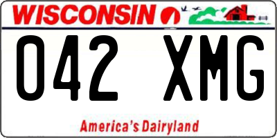WI license plate 042XMG