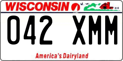 WI license plate 042XMM