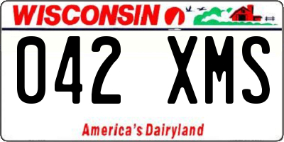 WI license plate 042XMS