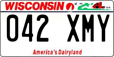 WI license plate 042XMY