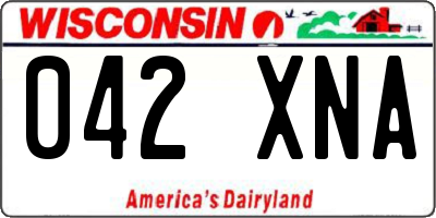 WI license plate 042XNA