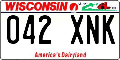 WI license plate 042XNK