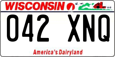WI license plate 042XNQ