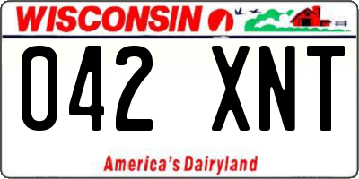 WI license plate 042XNT