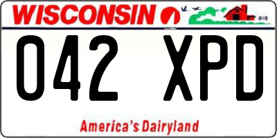 WI license plate 042XPD