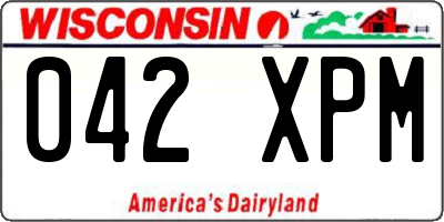 WI license plate 042XPM