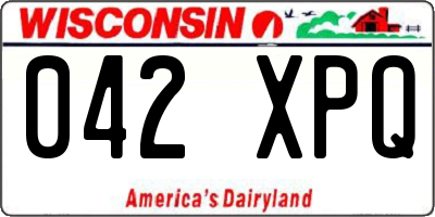WI license plate 042XPQ
