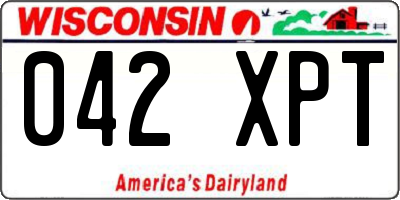 WI license plate 042XPT