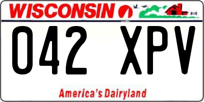 WI license plate 042XPV