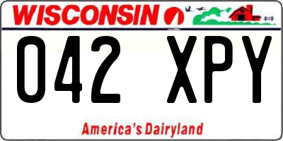 WI license plate 042XPY