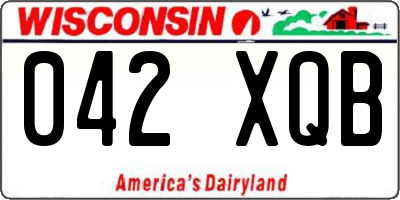 WI license plate 042XQB