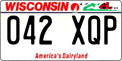WI license plate 042XQP