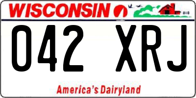WI license plate 042XRJ