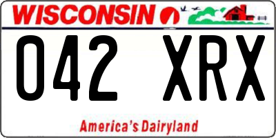 WI license plate 042XRX