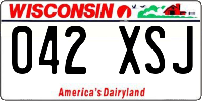 WI license plate 042XSJ