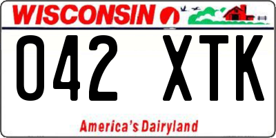 WI license plate 042XTK