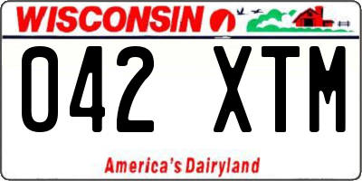 WI license plate 042XTM