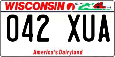 WI license plate 042XUA